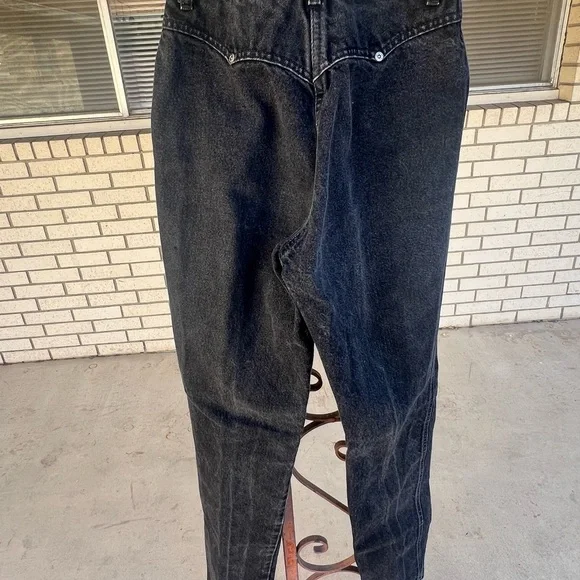 Rocky Mountain RARE Vintage Black Fringe Jeans - Picture 4 of 12